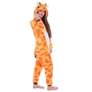 ŻYRAFA PIŻAMA Jednoczęściowa Kigurumi Onesie Kombinezon Strój L 165-174 cm