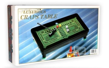 MINI ZESTAW SET STÓŁ DO GRY W KOŚCI POKER CRAPS