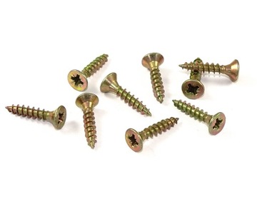 Wkręty hartowane do drewna 4x20 mm 1kg OCYNK złote żółte