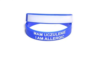 BRANSOLETKA OPASKA ALERGIA MAM UCZULENIE NA.......