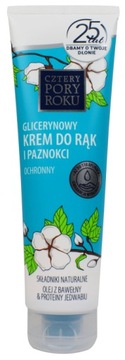 4 PORY ROKU Glicerynowy Krem do rąk olej bawełny