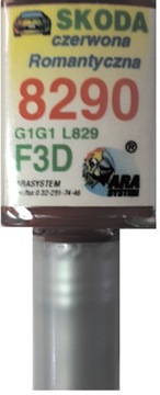 SKODA 8290 G1 F3D ROMANTIC RED LAKIER SAMOCHODOWY ZAPRAWKA DO RYS 10 ML ARA