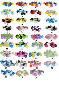 Мячи, шарики, шарики пластиковые 120 шт 6 см, 8 колец.