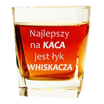 Szklanka do whisky wody grawerowana z grawerem