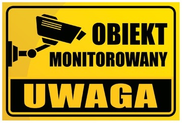 Obiekt MONITOROWANY TABLICZKA 40x27 cm