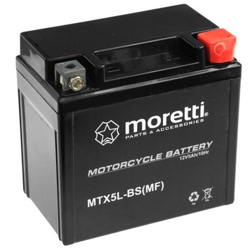 Гелевой аккумулятор для мотоциклов MORETTI MTX5L-BS