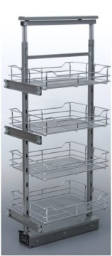 ГРУЗОВАЯ КОРЗИНА 30 MIDI FULTERER СЕРЕБРЯНАЯ 4 ПОЛКИ ДВЕРЬ КРУИЗА