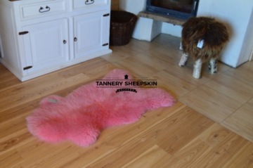 Декоративная овчина Светло-Розовый 90-110см