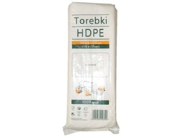 Torebki woreczki HDPE 10/4/27 (18x27cm) op. 1000 !