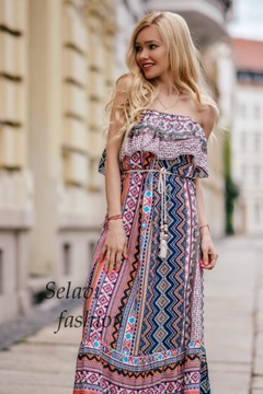Испанское платье Selavifashion с ацтекскими узорами
