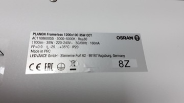 Панельный светильник 120 х 10 см Osram ПРЕДЛОЖЕНИЕ!! 8с6