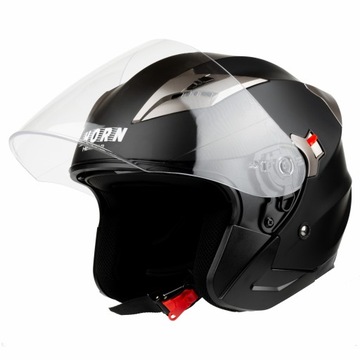 Kask motocyklowy Horn 627 mat blenda przygotowany pod interkom ECE06 XL