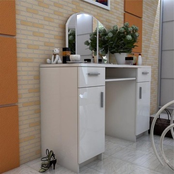 Туалетный столик MOON II с зеркалом, глянцевые фасады