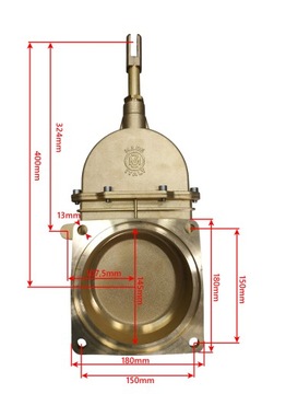 Задвижка MZ 6 дюймов с двумя фланцевыми рычагами