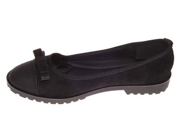 Balerine Zamszowe 888-12 Black r.39