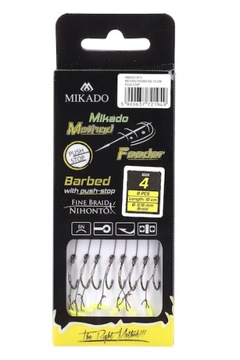 Haczyki nr.6 z przyponem plecionka PUSH MIKADO