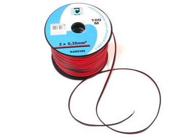 100mb SZPULA przewód led KABEL głośnikowy 2x0,35mm