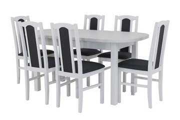 OWALNE STOŁY, BUKOWE KRZESŁA, ROZKŁADANE STOŁY