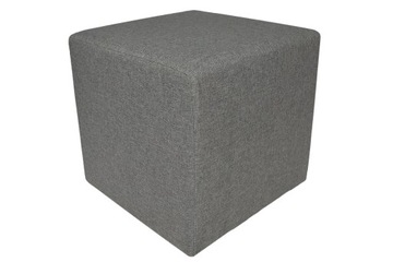 Pufa kostka skrzynia 40x40 tkanina SAWANA SZARY 21