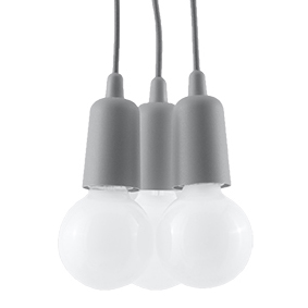 Dziecięcy Zwis na Sufit DIEGO Szary SOLLUX Lampa