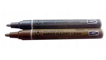 2x Marker do czarnych kartek PISAKI Srebrny Złoty