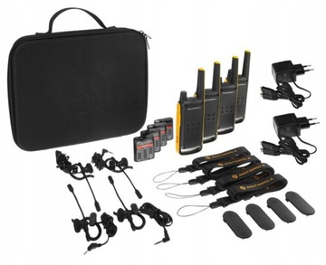 MOTOROLA T82 EXTREME 4x HARDWAVE TRACKS QAD PMR 446+ 4x НАУШНИКИ + ЗАРЯДНЫЕ УСТРОЙСТВА