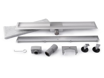 ODPŁYW LINIOWY POD PŁYTKĘ KOMPLET 80cm NISKI 52 mm