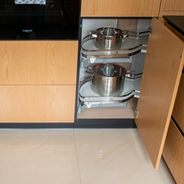 KOSZ NERKA AMIX MAGIC CORNER 1000 Z DOCIĄGIEM ANTRACYTOWA LEWA