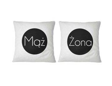 Poduszki dla Męża i Żony, Prezent dla Męża i Żony, Mąż Żona