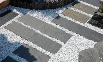 Галька Bianco Carrara 25-40мм Декоративный камень 20кг