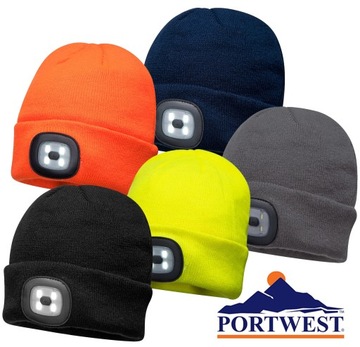 PORTWEST ЗИМНЯЯ ШАПКА СО СВЕТОДИОДНЫМ ФОНАРЕМ USB B029