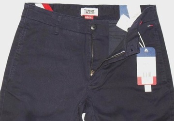 TOMMY HILFIGER spodnie chino GRANAT strech - 30/32