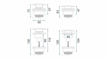 Сифон для умывальника Клик-Клак пробка РОЗОВОЕ ЗОЛОТО - REA