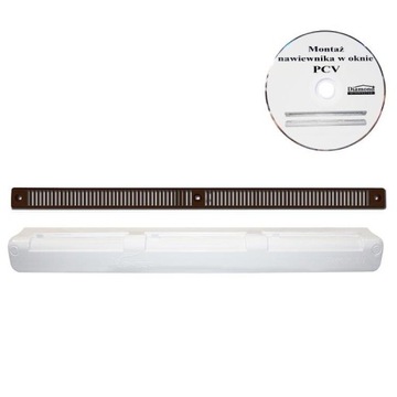 Nawiewnik do okna VENTEC VT901 CIEMNY BRĄZ/BIAŁY