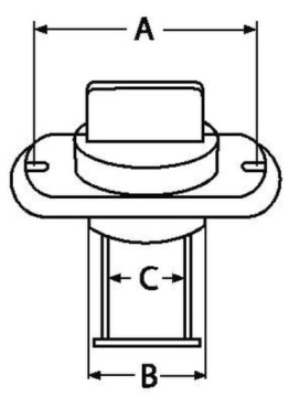 СЛИВНАЯ ПРОБКА ДЛЯ ЛОДКИ, ХРОМИРОВАННАЯ ЛАТУНЬ, 35X55мм