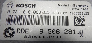 BMW E60 E90 JEDNOTKA ŘÍZENÍ 0281016068 8506281