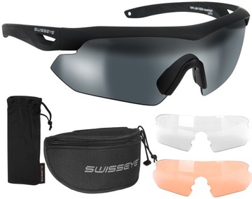 SWISSEYE Balistyczne OKULARY Taktyczne NIGHTHAWK Czarne Smoke