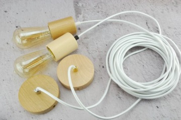 белый плетеный декоративный кабель LOFT паук эдисон RETRO лампа DIY