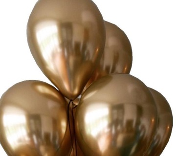 BALONY chromowane złoty shiny PERFEKCYJNE 5 sztuk