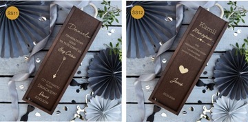 Приглашение в виде винной коробки для свидетелей ЭТИКЕТКА