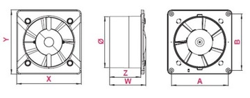 Вентилятор для ванной комнаты AWENTA fi 125, тихий