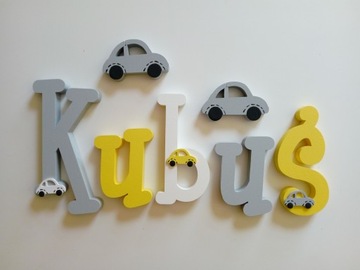 3D НАСТЕННЫЕ БУКВЫ 20 СМ, 5-буквенное ИМЯ РЕБЕНКА