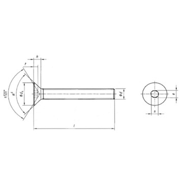 3X35 ŚRUBA IMBUSOWA NIERDZEWNA STOŻKOWA ŚRUBY 10SZ