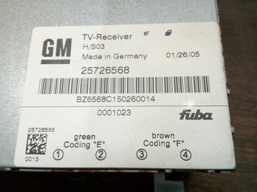 TUNER TV CADILLAC STS 4.6V8 04R- 25726568