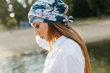 Переплетенный тюрбан Мария бм103/256 после химиотерапии