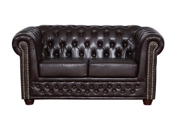 Sofa CHESTERFIELD PIKOWANA Kanapa 2-osobowa salon