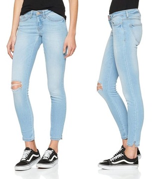 NOISY MAY spodnie jeans light blue denim 29/30