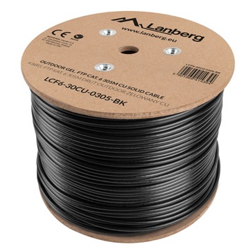 KABEL zewnętrzny ŻEL FTP 6 305m SKRĘTKA Lanberg