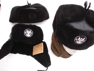 ШАПКА ПАПАЧА в стиле милитари с зимними ушастыми ушками