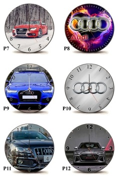 Большие бесшумные часы Audi диаметром 30 см, идеальны для подарка.